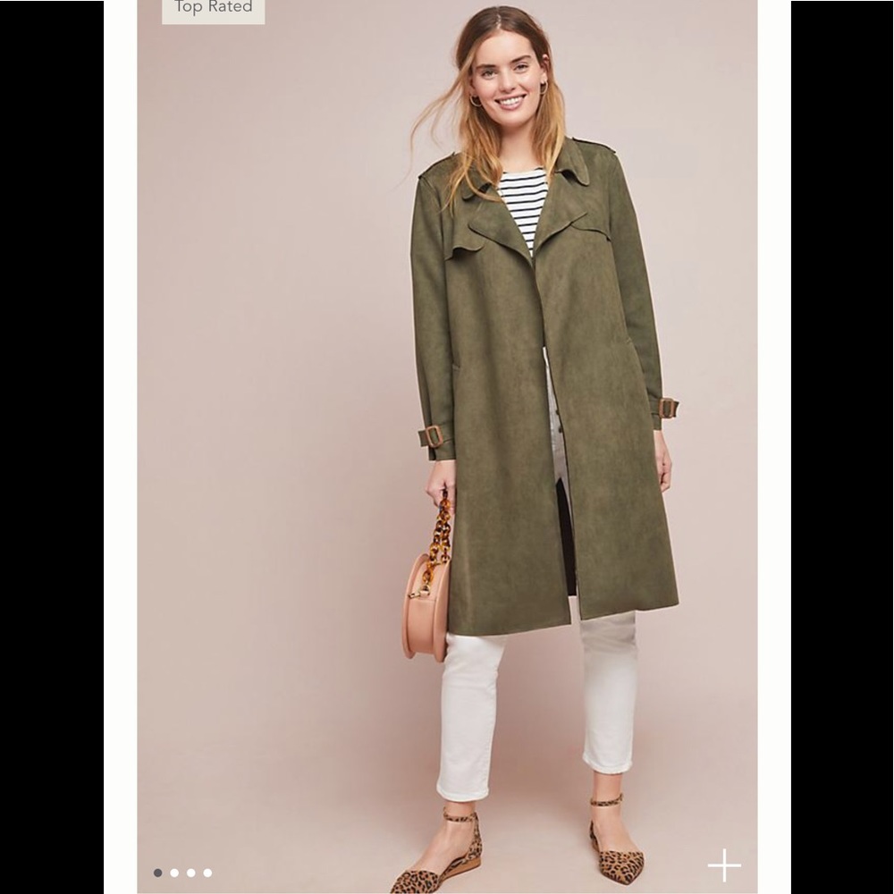 Anthologies Harley Faux Suede Trench Sz:S or XS